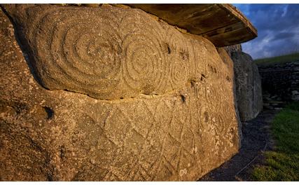 Decorated stone at Newgrange